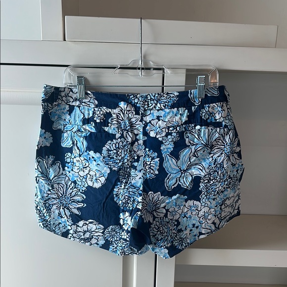 Floral Blue Women's Shorts - Picture 3 of 3